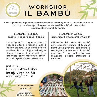 locandina workshop il Bambù 2023